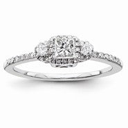 14k White Gold Diamond Engagement Ring