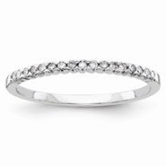 14k White Gold Diamond Wedding Band