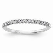 14k White Gold Diamond Wedding Band