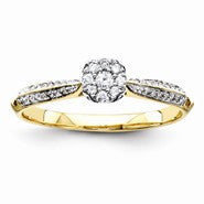 14k Yellow Gold Diamond Engagement Ring