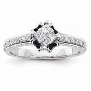 14k White Gold Diamond Engagement Ring