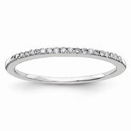 14k White Gold Diamond Wedding Band