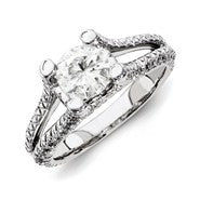 14k White Gold Diamond/Moissanite Engagement Ring