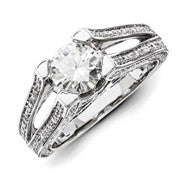 14k White Gold Diamond/Moissanite Engagement Ring