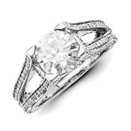 14k White Gold Diamond/Moissanite Engagement Ring