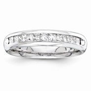 14k White Gold Diamond Wedding Band