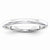 14k White Gold Plain Wedding Band