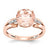 14k Rose Gold Diamond and Morganite Round Ring