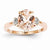 14k Rose Gold Diamond and Morganite Ring