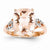 14k Rose Gold Diamond and Morganite Square Ring