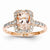 14k Rose Gold Diamond Morganite Ring