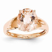 14k Rose Gold Morganite Ring