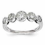 14k White Gold Diamond Wedding Band