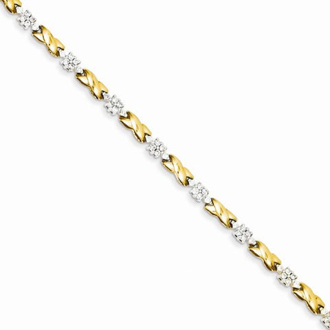 14K Yellow Gold Diamond Bracelet