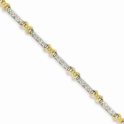 14K Yellow Gold Diamond Bracelet