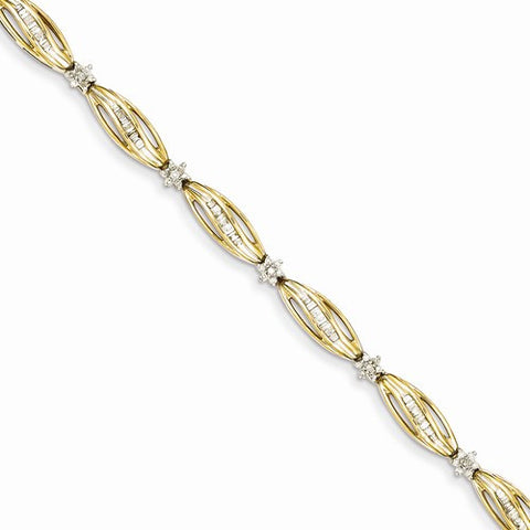 14K Yellow Gold Diamond Bracelet