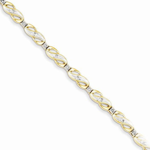 14K Yellow Gold Diamond Bracelet