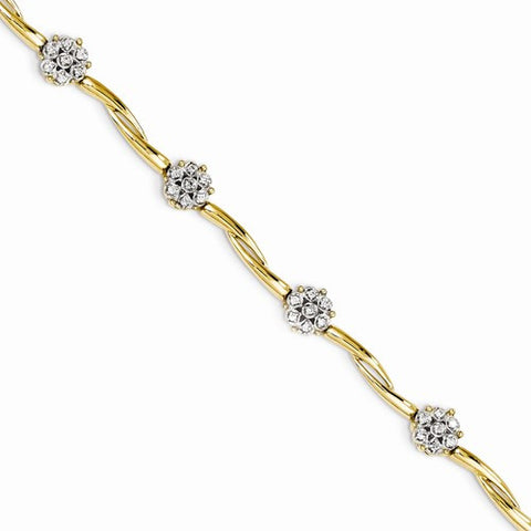 14K Yellow Gold Diamond Bracelet