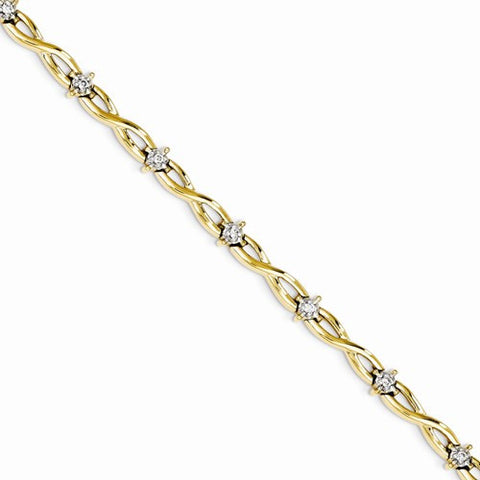 14K Yellow Gold Diamond Bracelet