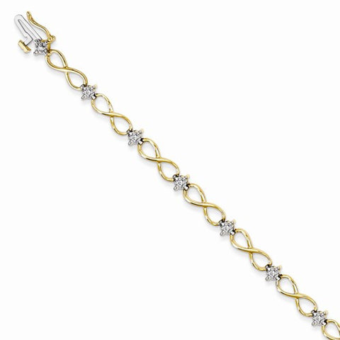 14K Yellow Gold Diamond Bracelet