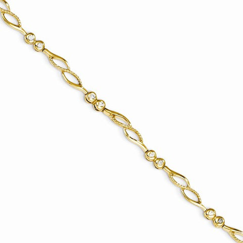 14K Yellow Gold Diamond Bracelet