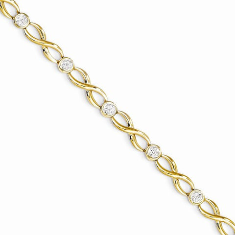 14K Yellow Gold Diamond Bracelet