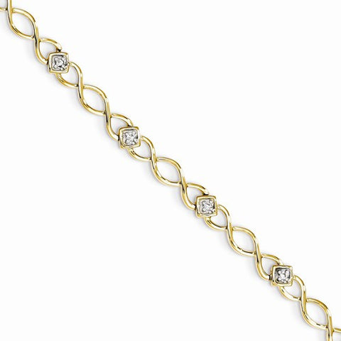 14K Yellow Gold Diamond Bracelet