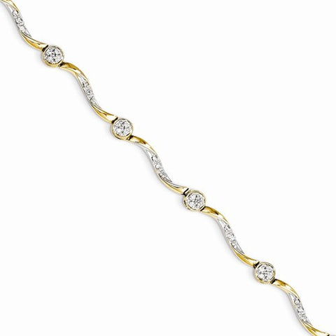 14K Yellow Gold Diamond Bracelet