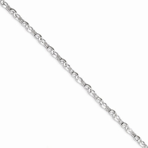 14K White Gold Diamond Bracelet