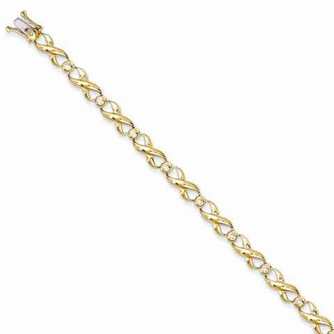 14K Yellow Gold Diamond Bracelet