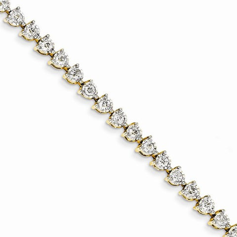 14K Yellow Gold Diamond Bracelet