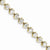 14K Yellow Gold Diamond Heart Link Bracelet