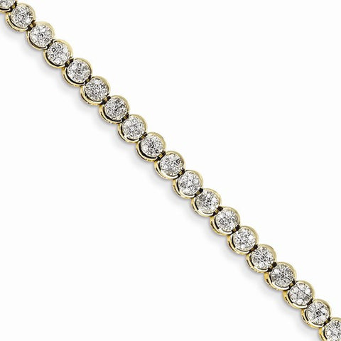 14K Yellow Gold Diamond Bracelet