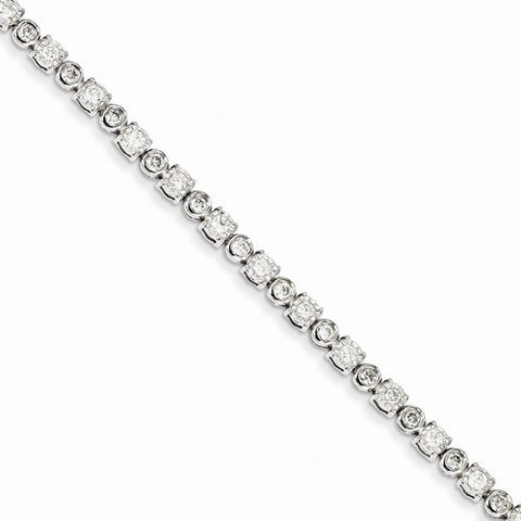 14K White Gold Diamond Bracelet