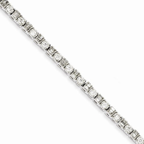 14K White Gold Diamond Bracelet