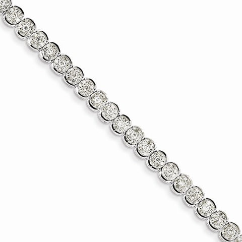 14K White Gold Diamond Tennis Bracelet