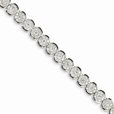 14K White Gold Diamond Bracelet