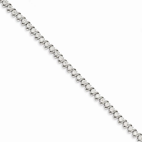 14K White Gold Diamond Bracelet