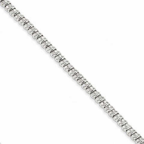 14K White Gold Diamond Fancy Bracelet