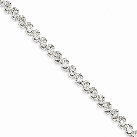 14K White Gold Diamond Bracelet