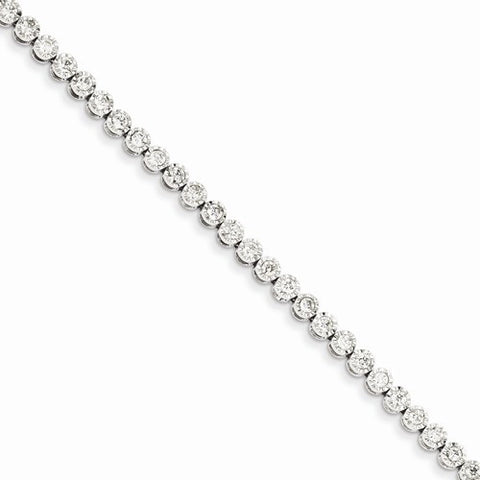 14K White Gold Diamond Tennis Bracelet