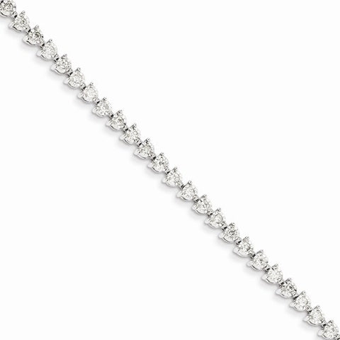 14K White Gold Diamond Bracelet