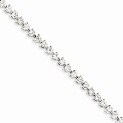 14K White Gold Diamond Bracelet