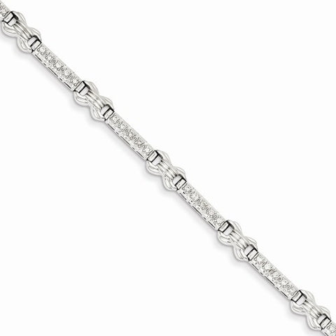 14K White Gold Diamond Fancy Bracelet