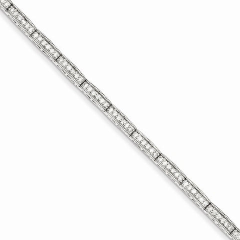 14K White Gold Diamond Fancy Bracelet