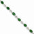 14K White Gold Diamond and Emerald Bracelet