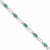 14K White Gold Diamond and Emerald Gemstone Bracelet