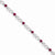 14K White Gold Diamond and African Ruby Gemstone Bracelet