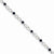 14K White Gold Diamond and Sapphire Gemstone Bracelet