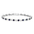 14K White Gold with Sapphire Gemstone Bracelet